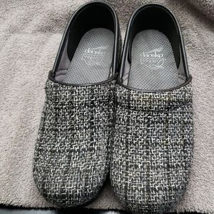Dansko black & white clogs. Worn once!